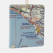 Ventura CA 50's Map Keramisch Ornament (Rechts)