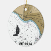 Ventura CA Sailing Keramisch Ornament (Links)
