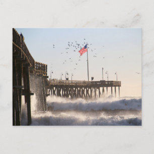Ventura Pier Waves El Nino Briefkaart