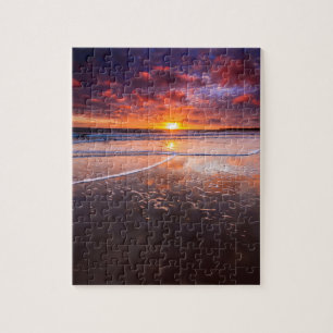 Ventura State Beach bij zonsondergang Legpuzzel
