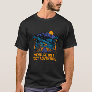 Venture op een Voet Avontuur Camping Wandelen Camp T-shirt