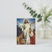 "Venu à moi" carte de visite fait sur commande (Debout devant)