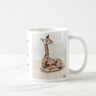 "Venu reposez-vous avec la tasse de girafe de Me
