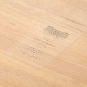 Venue Illustration Old Money Aesthetic, Wedding  Acryl Uitnodigingen (Laagn)