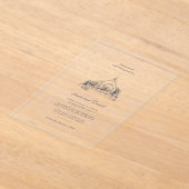 Venue Sketch Church Wedding Acrylic Invitation (Poser)