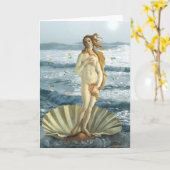 Vénus à la carte de voeux de plage (Fleur jaune)