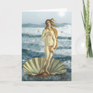 Vénus à la carte de voeux de plage