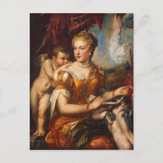 Venus Blindfolding Cupid Briefkaart (Voorkant)