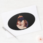 Vénus Cupidon Folly Time par Bronzino Oval Sticker (Enveloppe)
