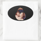 Vénus Cupidon Folly Time par Bronzino Oval Sticker (Sac)