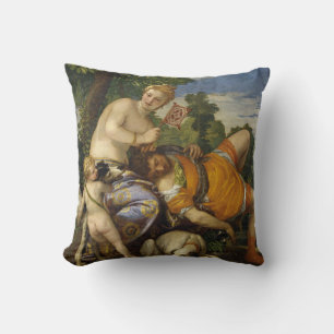 Venus en Adonis (door Paolo Veronese) Kussen