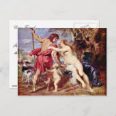 Venus en Adonis van Rubens Peter Paul Briefkaart (Voorkant / Achterkant)