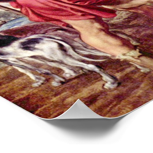 Venus en Adonis van Rubens Peter Paul Poster (Hoek)