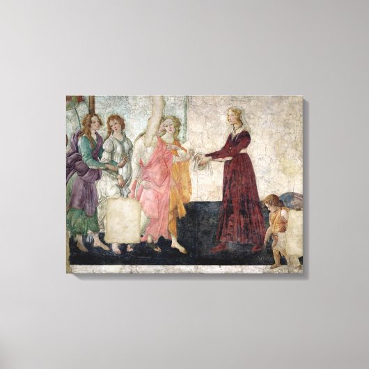 Venus en de Graces Canvas Afdruk (Voorkant)
