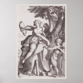 Venus en de pijl van Cupido - Tijdloze Mythische K Poster
