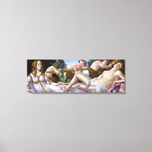 Venus en Mars door Botticelli - Canvas Afdruk