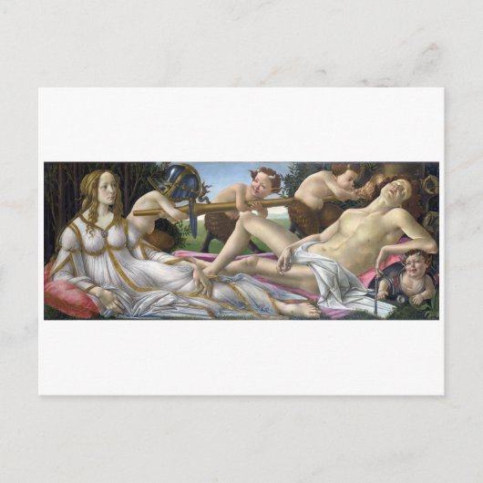 Venus en Mars door Sandro Botticelli Briefkaart (Voorkant)