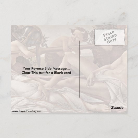 Venus en Mars door Sandro Botticelli Briefkaart (Achterkant)