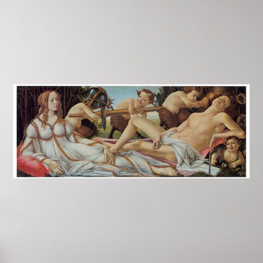 Venus en Mars door Sandro Botticelli Poster (Voorkant)