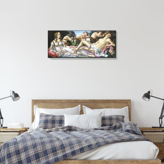 Venus en Mars, Sandro Botticelli Canvas Afdruk (Insitu (Slaapkamer))