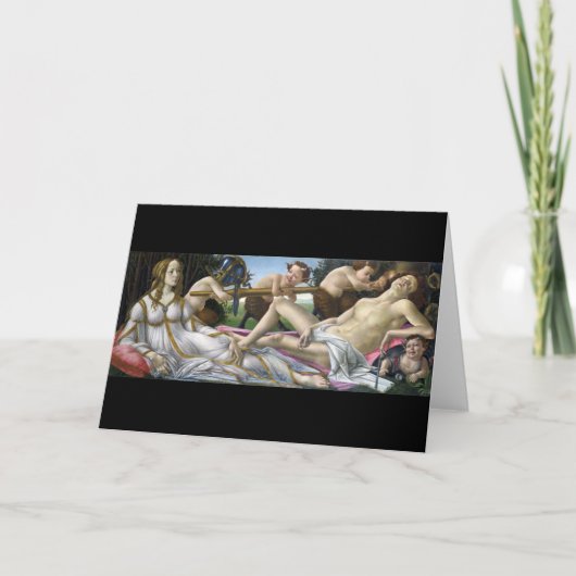 Venus en Mars, Sandro Botticelli Kaart (Voorkant)