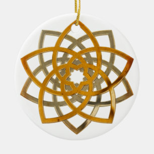 Venus Flower Duo - antiek metaal Keramisch Ornament