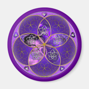 Venus Flower of Love fineART violet roze Magneet