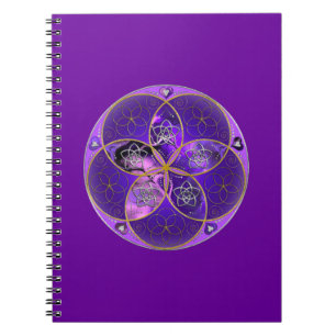 Venus Flower of Love fineART violet roze Notitieboek