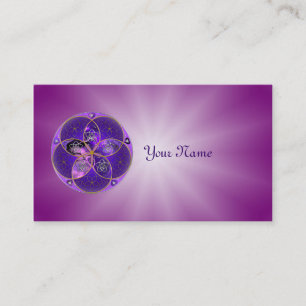Venus Flower of Love fineART violet roze Visitekaartje