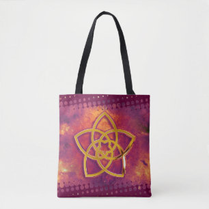 Venus Flower of Love - gold - stippen + je backgr. Tote Bag