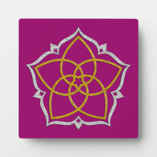 VENUS FLOWER / Venusbloem Lotus GOUD ZILVER Fotoplaat