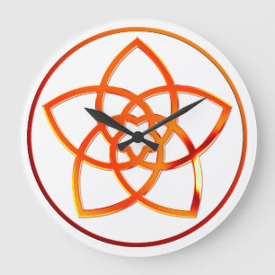 VENUS FLOWER / Venusblume - rood metaal Grote Klok