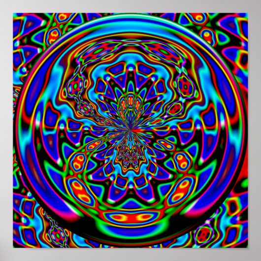 Venus Fly Trap Abstract Digital Poster (Voorkant)
