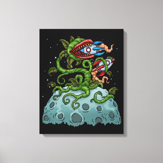 Venus Fly Trap Kinder Bubble Tea Gift Carnivorous Canvas Afdruk (Voorkant)