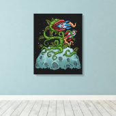 Venus Fly Trap Kinder Bubble Tea Gift Carnivorous Canvas Afdruk (Insitu (Houten vloer))