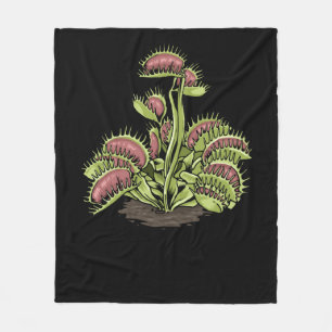 Venus Fly Trap Plant Carnivoren Plant Venus Fly Fleece Deken