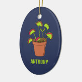 Venus Fly Trap Plant Illustralized Personalized Keramisch Ornament (Links)