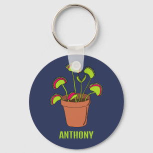 Venus Fly Trap Plant Illustralized Personalized Sleutelhanger