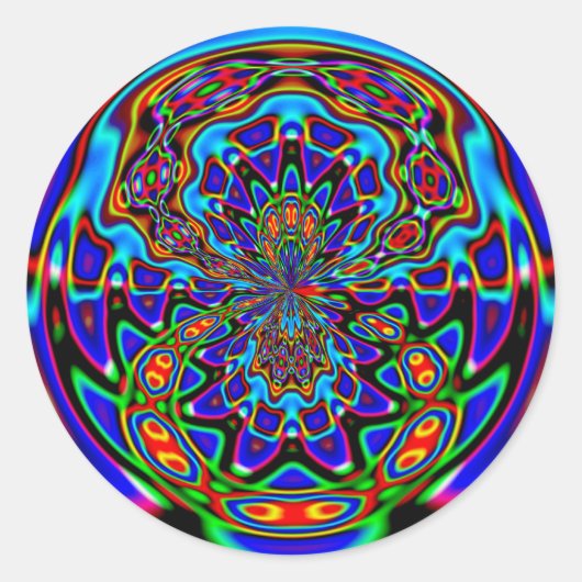 Venus Fly Trap Ronde Sticker (Voorkant)