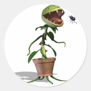 Venus Fly-trap-stickers Ronde Sticker
