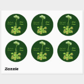 Venus Flytrap Bloemen Boekplaat Ronde Sticker (Vel)