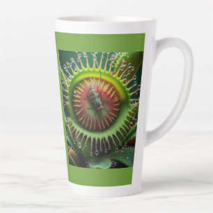 Venus Flytrap Bloemen groen en rood Latte Mok
