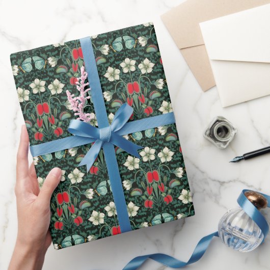 Venus Flytrap en Blauwe Vlinder Cadeaupapier (Geschenken)