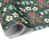 Venus Flytrap en Blauwe Vlinder Cadeaupapier (Rol Hoek)