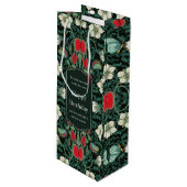 Venus Flytrap Gotische Botanische Gepersonaliseerd Wijn Cadeautas (Voorkant Gekanteld)