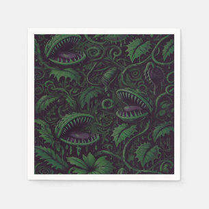 Venus Flytrap Groene Slijm Halloween Feestje  Servet