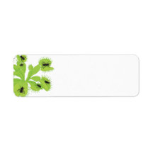 Venus Flytrap met vliegenlabels