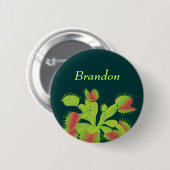 Venus Flytrap-naamlabel Ronde Button 5,7 Cm (Voorkant /achterkant)