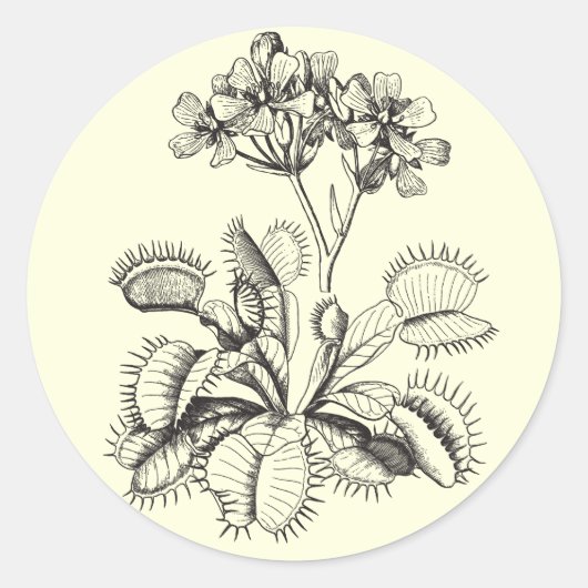 Venus Flytrap-Sticker Ronde Sticker (Voorkant)