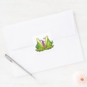 venus flytrap vierkante sticker (Envelop)